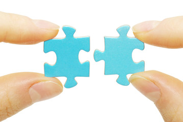 puzzle in hand
