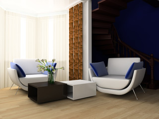 Stair in a drawing room