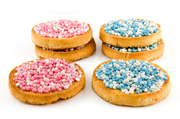 Rusk with mice a dutch tradition by a birth