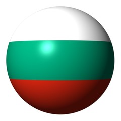 Bulgaria flag sphere isolated on white illustration