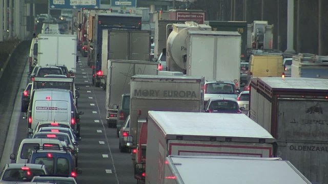 Brussels traffic jam timelapse