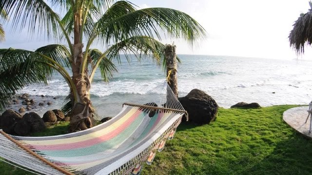 hammock by caribbean sea corn island nicaragua