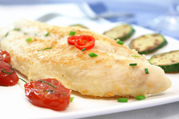 Fischfilet mit Gemüse