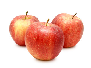 Three red apples