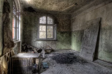 Foto op Plexiglas Oud Ziekenhuis Beelitz oude keuken