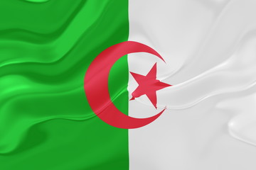 Flag of Algeria wavy