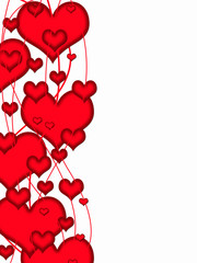 valentine's day card with hearts