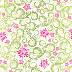 Seamless spring floral background