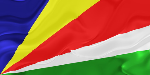Flag of Seychelles wavy