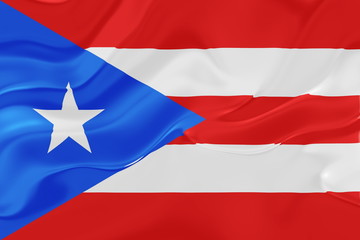 Flag of Puerto Rico wavy
