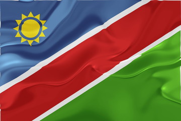 Flag of Namibia wavy