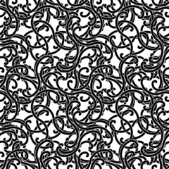 Seamless black and white swirl pattern