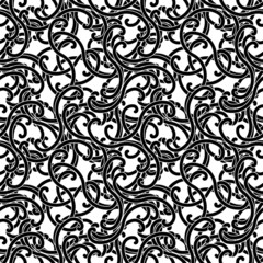 Seamless black and white swirl pattern
