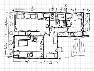 Redevelopment of apartment, sketch