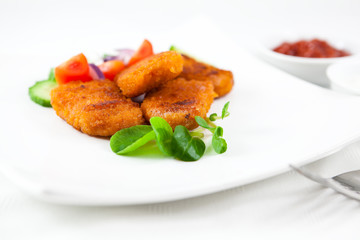 Chicken nuggets with vegetables