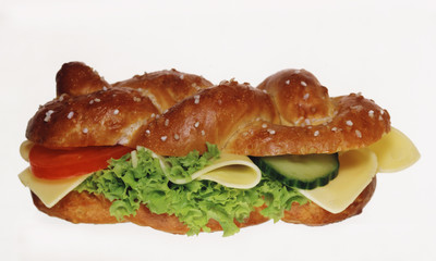 Käsesandwich mit Salatblatt