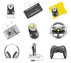 Vector white computer icon set. Part 7. Peripheral © Taras Livyy
