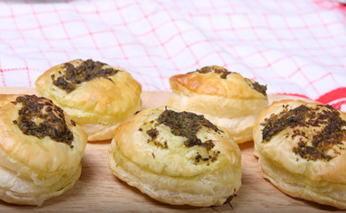 pesto pastry puffs