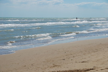 on the beach, looking to the sea