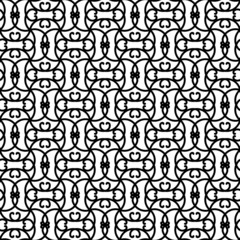 Seamless black and white swirl pattern