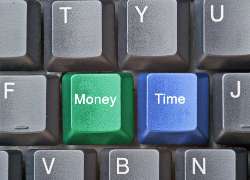 Keyboard with money and time keys