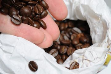 Kaffee Bohnen. Genuss