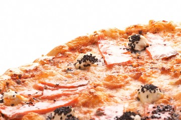 Obraz na płótnie Canvas Pizza with grilled salmon
