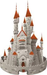 Sierkussen Medieval castle. Cartoon and vector object  isolated © ddraw