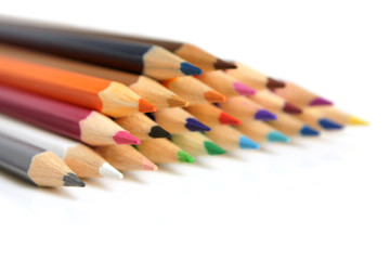 Colored pencils closeup