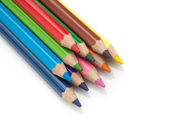 pastelli su fondo bianco