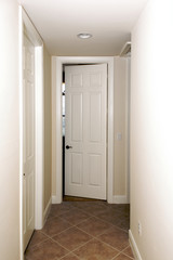 hallway with open door
