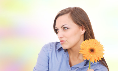 Portrait of a young happy woman