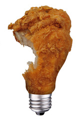 Chicken leg bulb with bite