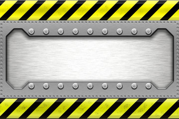 Steel border construction template background