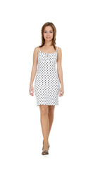 girl in polka-dot dress