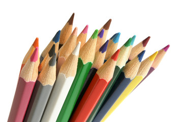 Colored pencils closeup