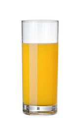 glass of orange juice isolated on white