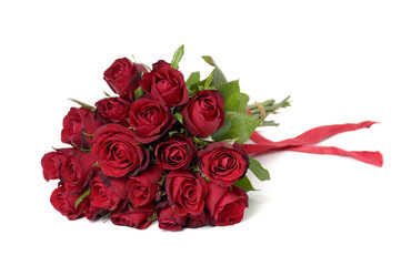 Fototapeta premium Laying down bouquet Red Roses