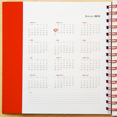 Opened notebook - Valentines day concept