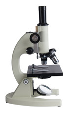 Light microscope isolated on white