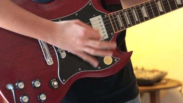 main de guitariste