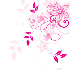 Abstract flowers background with place for your text