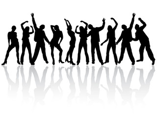 Feiernde junge Menschen