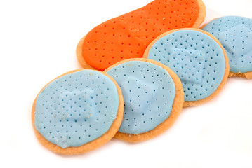 galletas infantiles forma de tirita aislado