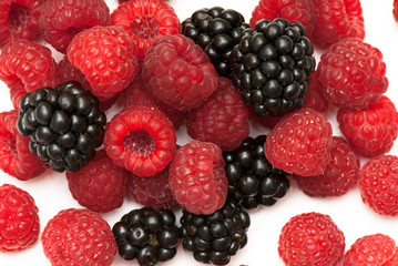 blackberry and raspberry