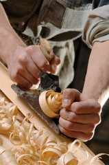 male workers' hands