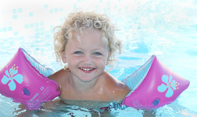 child swimming