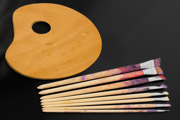 Brushes and Palette