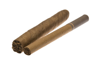 luxury cigars isolated on white background