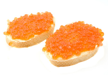 Naklejka na ściany i meble sandwiches with caviar